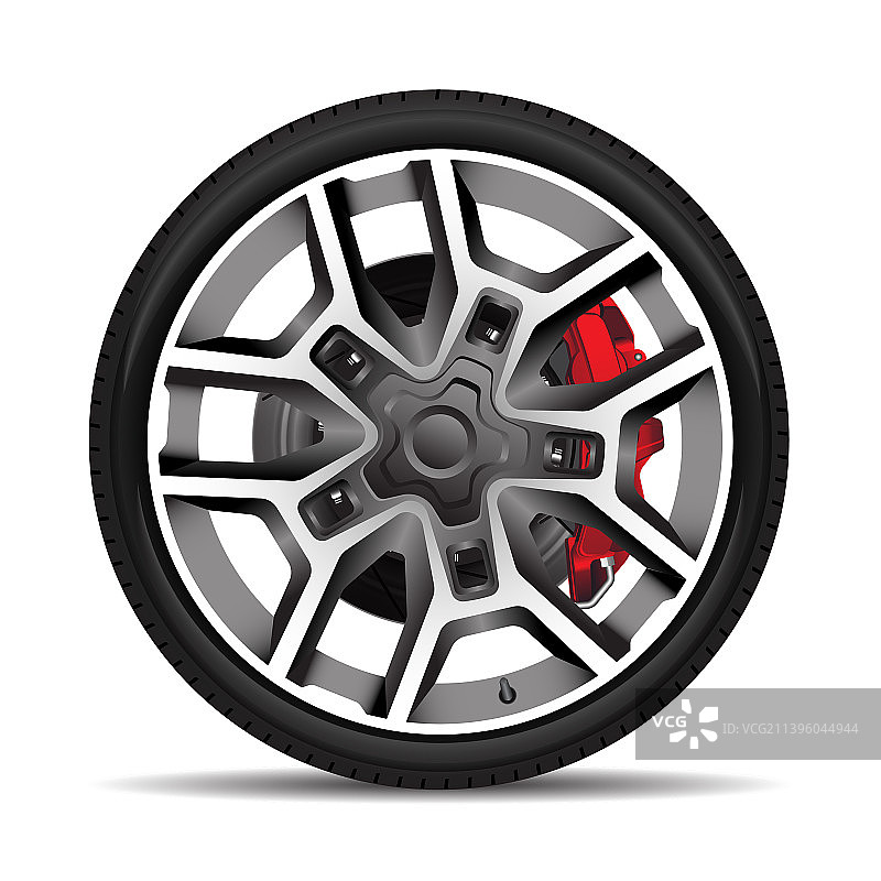 铝制轮毂赛车，轮胎盘断式赛车图片素材