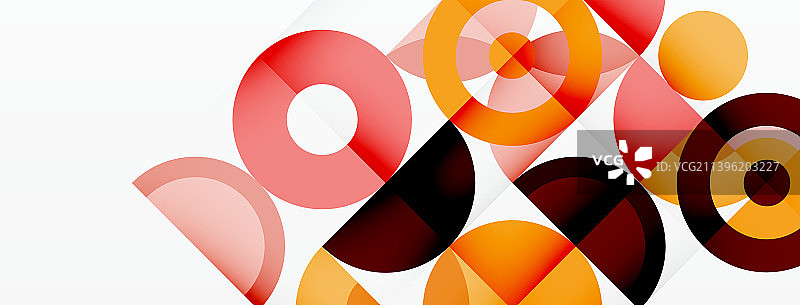 彩色圆抽象背景模板图片素材