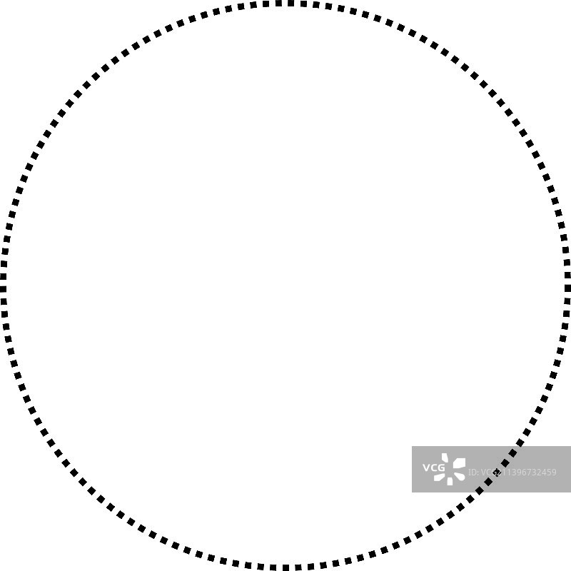 圆形虚线形状图标几何符号为图片素材