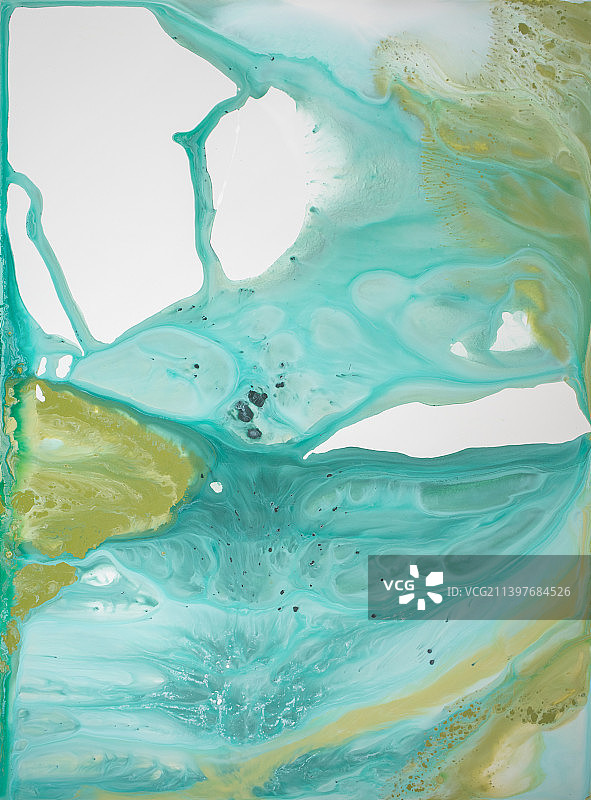 抽象流体丙烯画大理石蓝色抽象背景图片素材