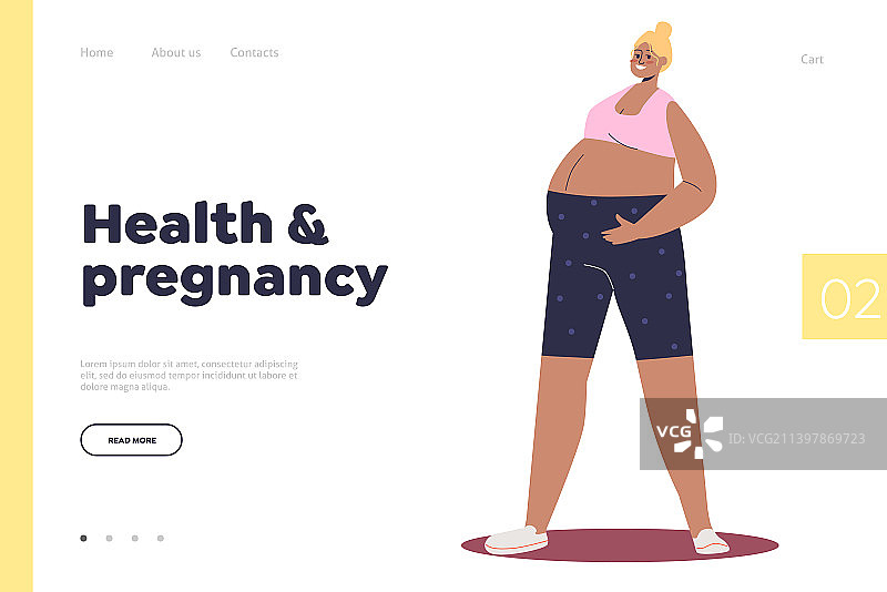 健康与怀孕概念登陆页面用图片素材
