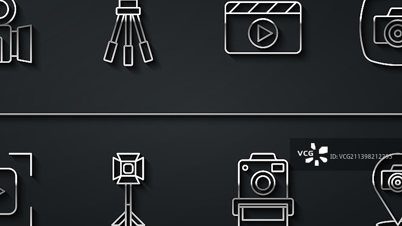 设定线复古电影相机相机对焦框架图片素材