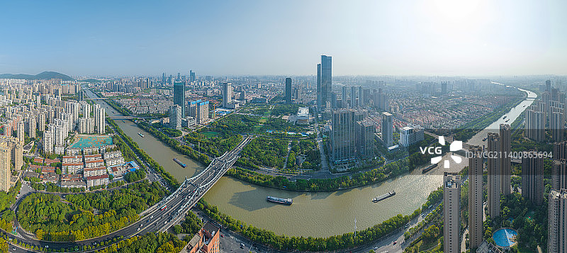 京杭大运河无锡市区段图片素材