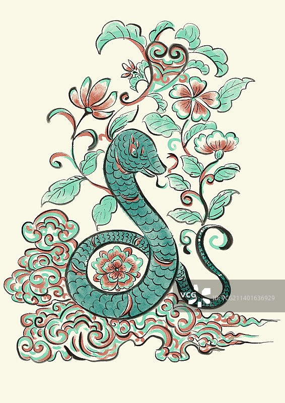 蛇年纹样图片素材