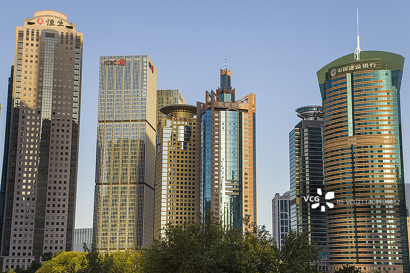 上海陆家嘴商务区建筑群图片素材