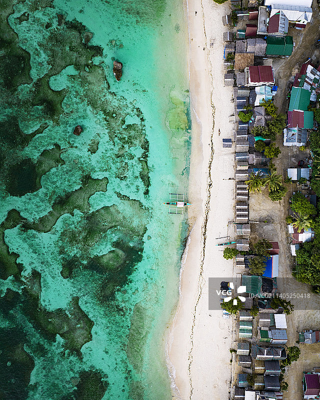 菲律宾卡加延海滩的鸟瞰图图片素材