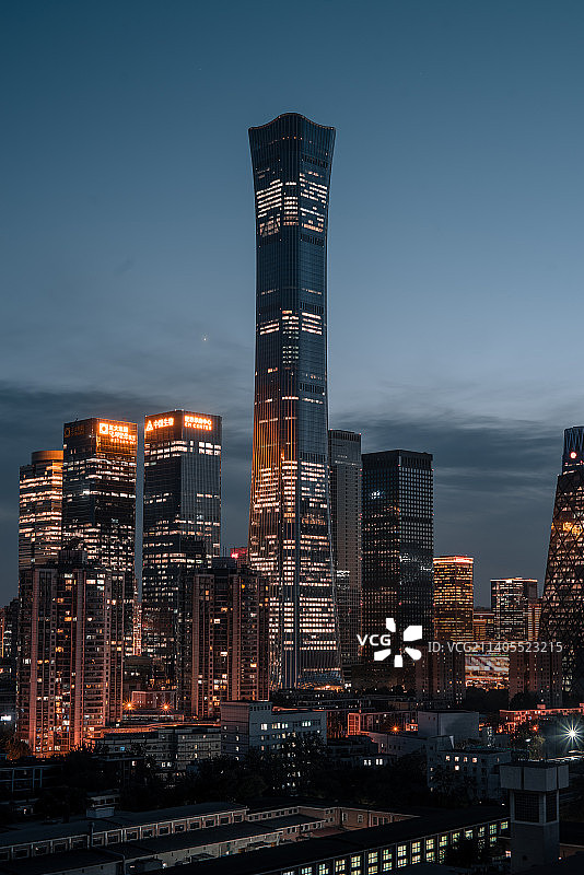 北京国贸cbd天际线图片素材