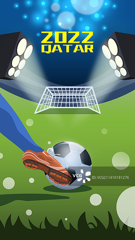 世界杯足球比赛卡塔尔2022年赛场球鞋运动员球将点球图片素材