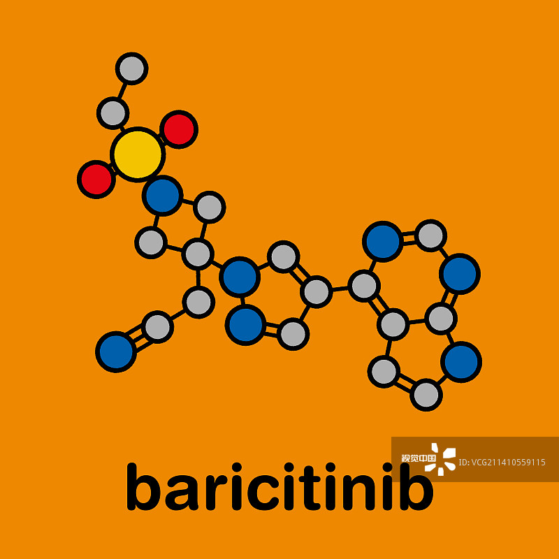 Baricitinib janus激酶抑制剂药物，插图图片素材