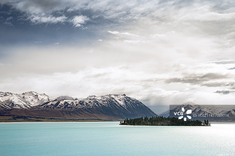 特卡波湖东岸的风景，特卡波湖，新西兰图片素材