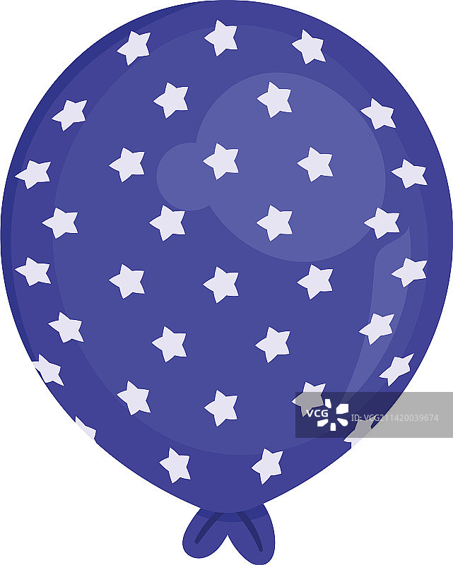 蓝色气球氦气和星星图片素材