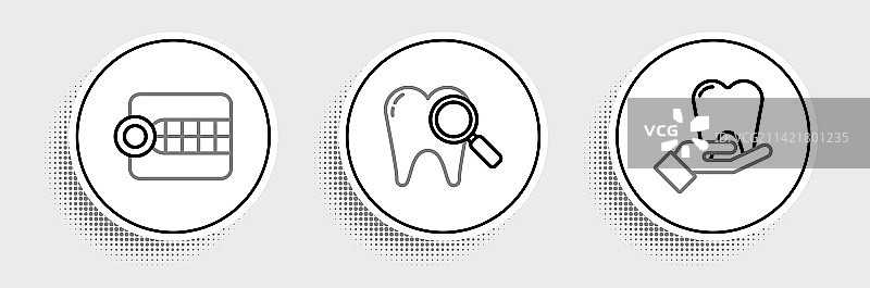 设置线牙假牙模型和牙科搜索图片素材