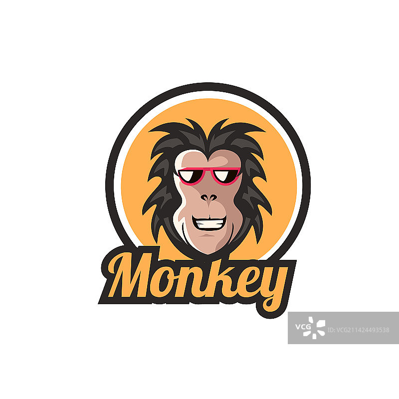 猴子黑猩猩形象logo吉祥物设计中图片素材
