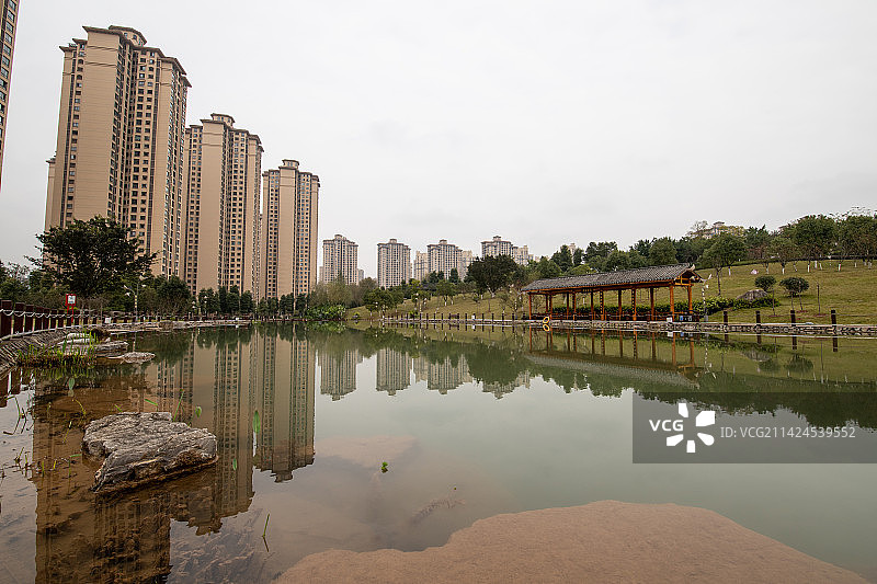 重庆市大足区圣迹湖公园风光图片素材