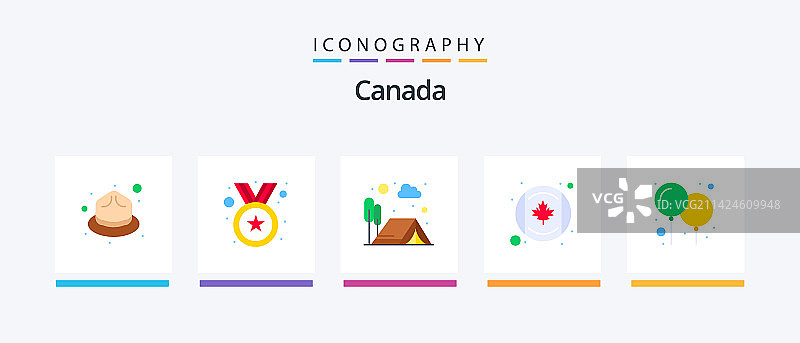 加拿大平5图标包包括派对气球图片素材