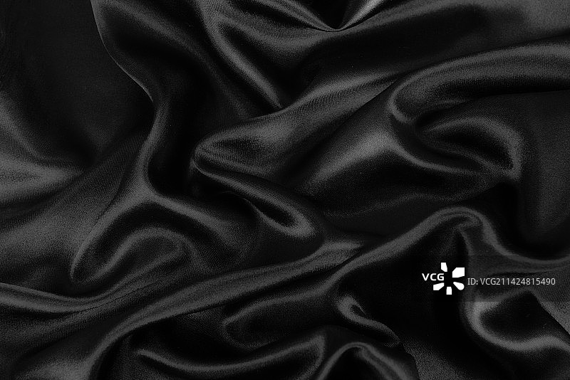 黑色丝绸纹理背景图片素材