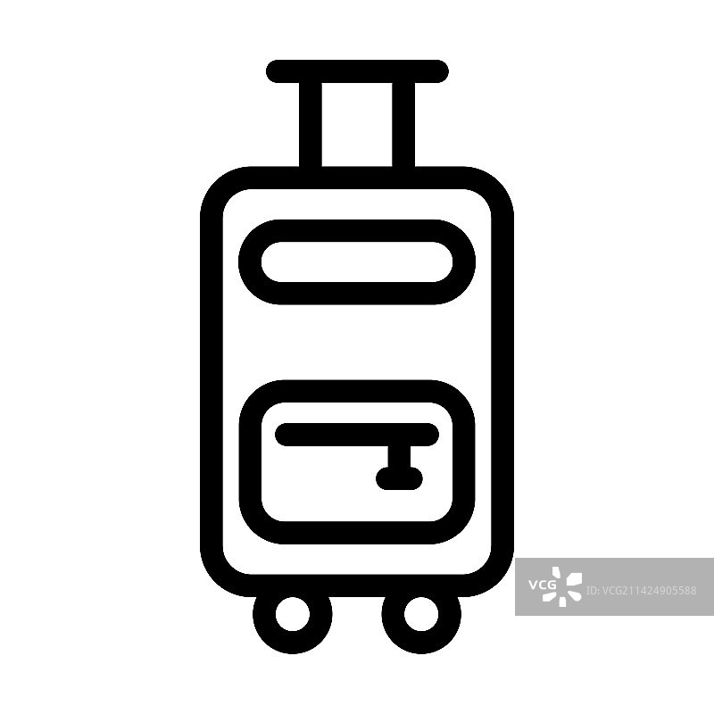 行李箱粗线图标图片素材