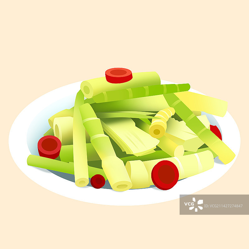 春季食物竹笋菜系图片素材
