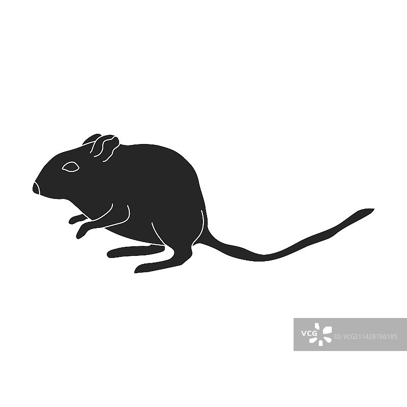 鼠标图标黑色标识孤立在白色上图片素材