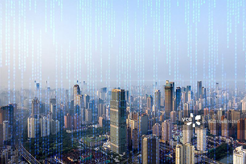 chatgpt人工智能上海城市建筑风光图片素材