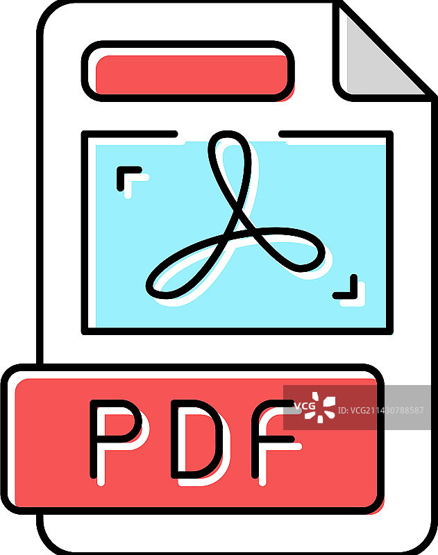 PDF文件格式文件颜色图标图片素材