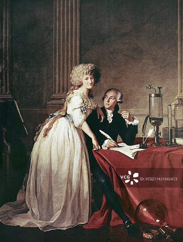 拉瓦锡和他的妻子，1788年图片素材
