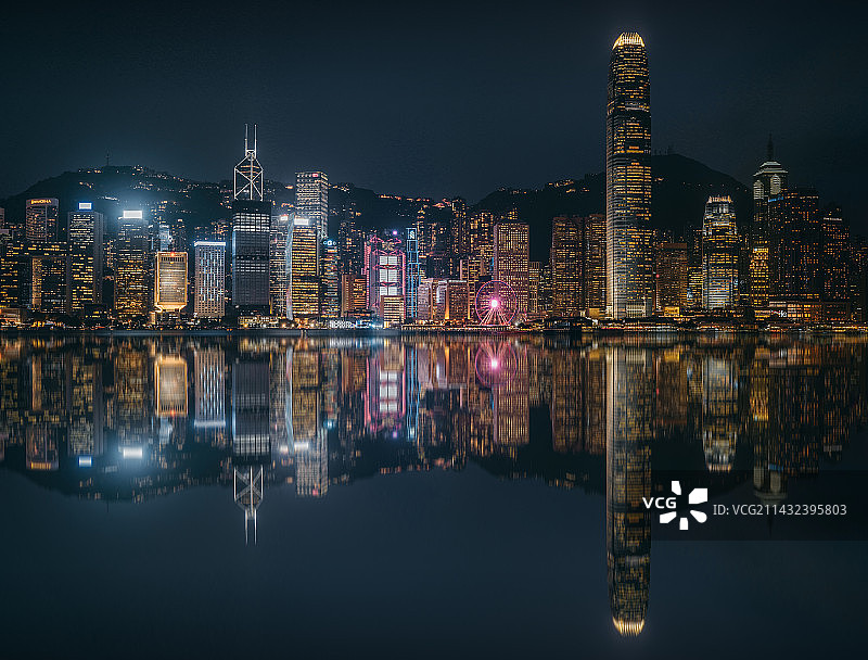 香港 维多利亚港建筑群图片素材