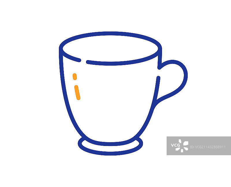 茶杯线图标餐具咖啡杯标志图片素材