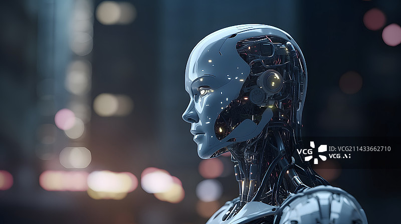 【AI数字艺术】智能机器人使用数字人工智能背景素材图片素材