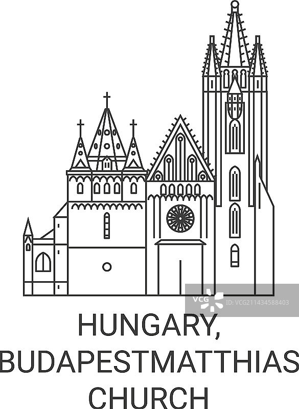 匈牙利布达佩斯马蒂亚斯教堂旅游地标图片素材
