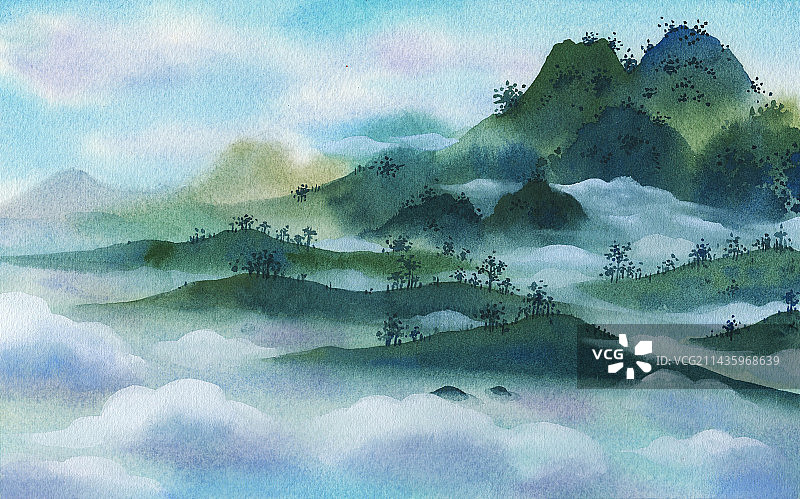 仙山云海图片素材