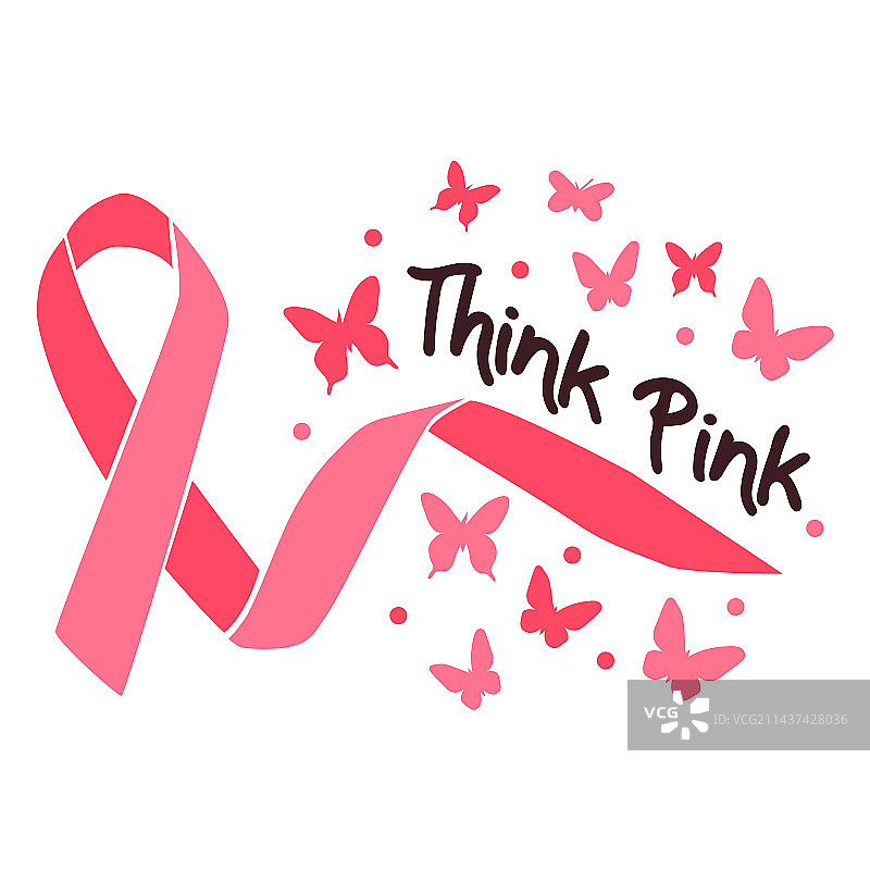 乳腺癌想想粉色丝带乳腺癌图片素材
