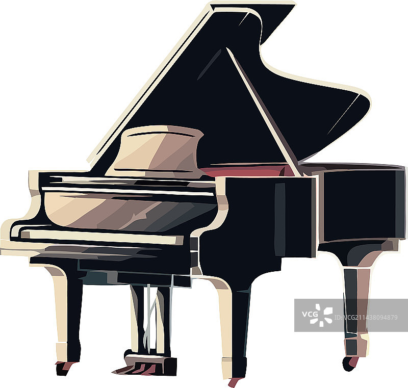 古典风格的大钢琴图片素材