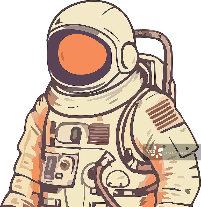 未来派宇航员穿着太空服探索太空图片素材