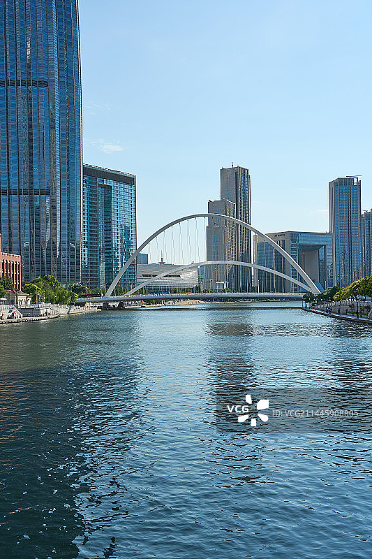 天津海河沿岸城市建筑风光图片素材