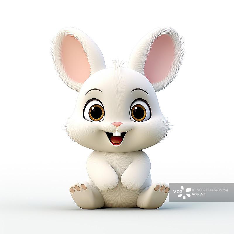 【AI数字艺术】一只可爱的兔子图片素材