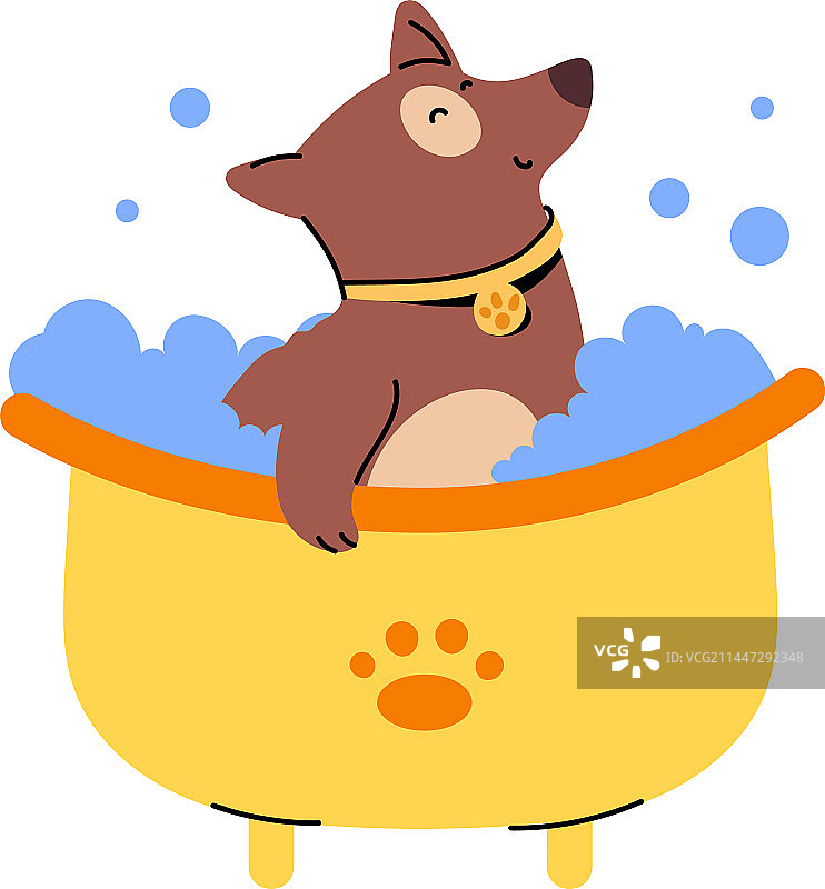 狗狗洗澡图片素材