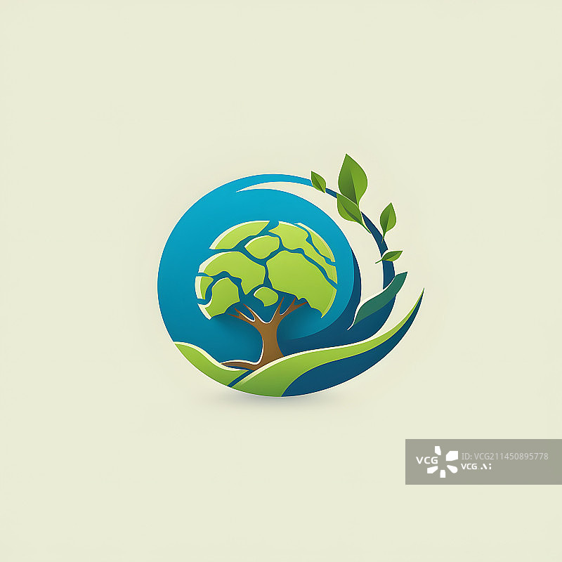 【AI数字艺术】环境保护Logo图片素材