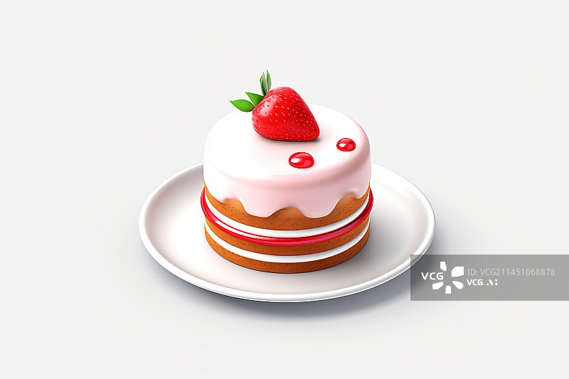 【AI数字艺术】下午茶的蛋糕点心3D图标图片素材