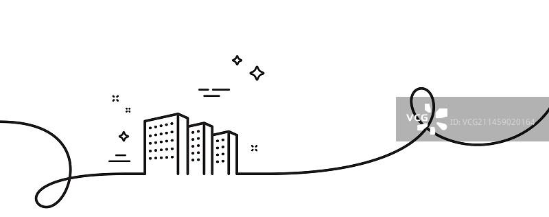 建筑物线条图标城市建筑标志图片素材