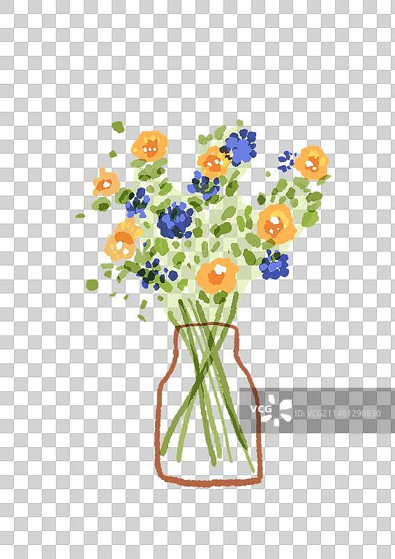 花束和花瓶 美丽的花图片素材