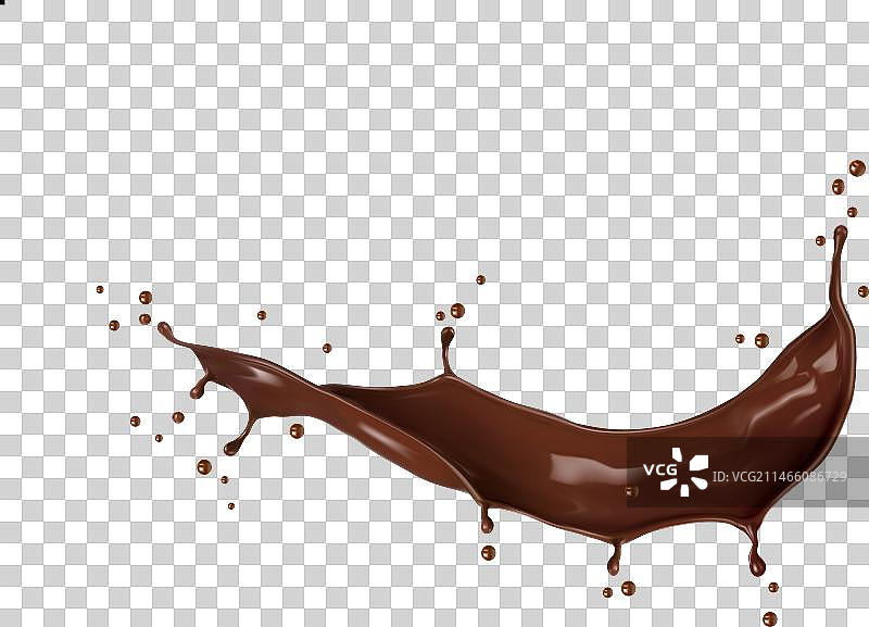 逼真的巧克力长波飞溅巧克力糖果图片素材