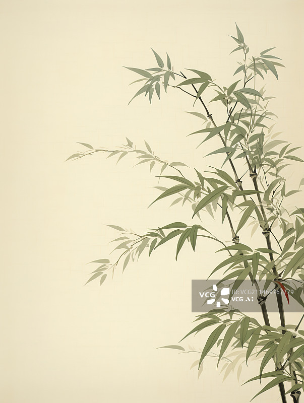 【AI数字艺术】清新淡雅的竹子背景图片素材