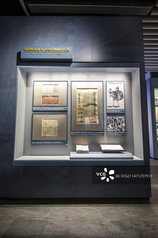 上海中共一大纪念馆（中国共产党第一次全国代表大会纪念馆）展厅一角图片素材