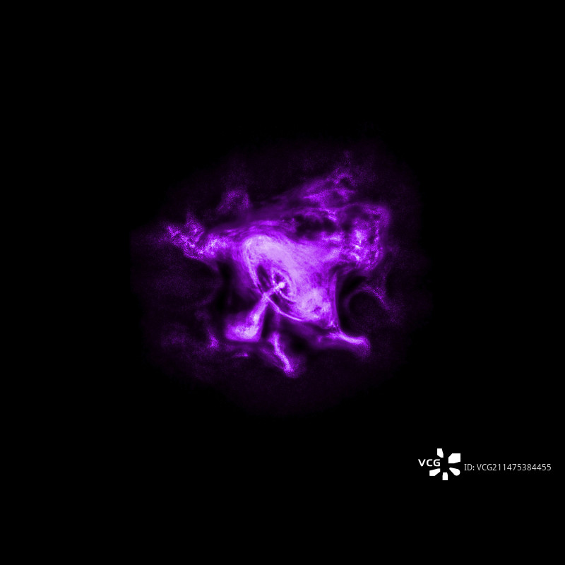 蟹状星云，x射线图像图片素材