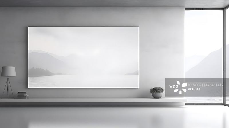 【AI数字艺术】海景房客厅电视墙设计图片素材