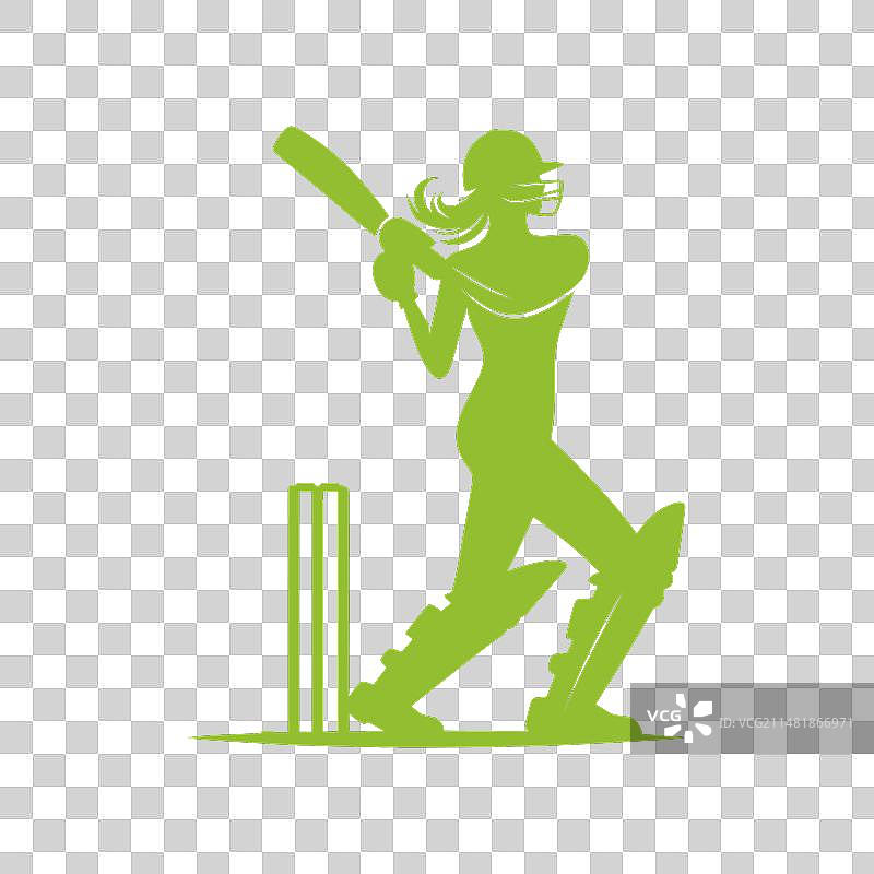 板球运动员的标志打短的概念图片素材