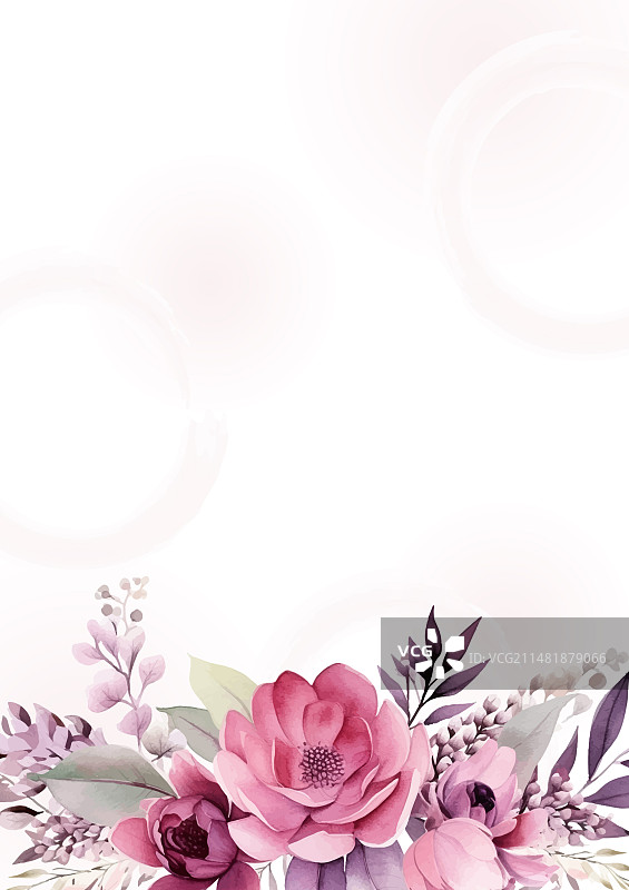 粉红色和白色的现代花环背景图片素材