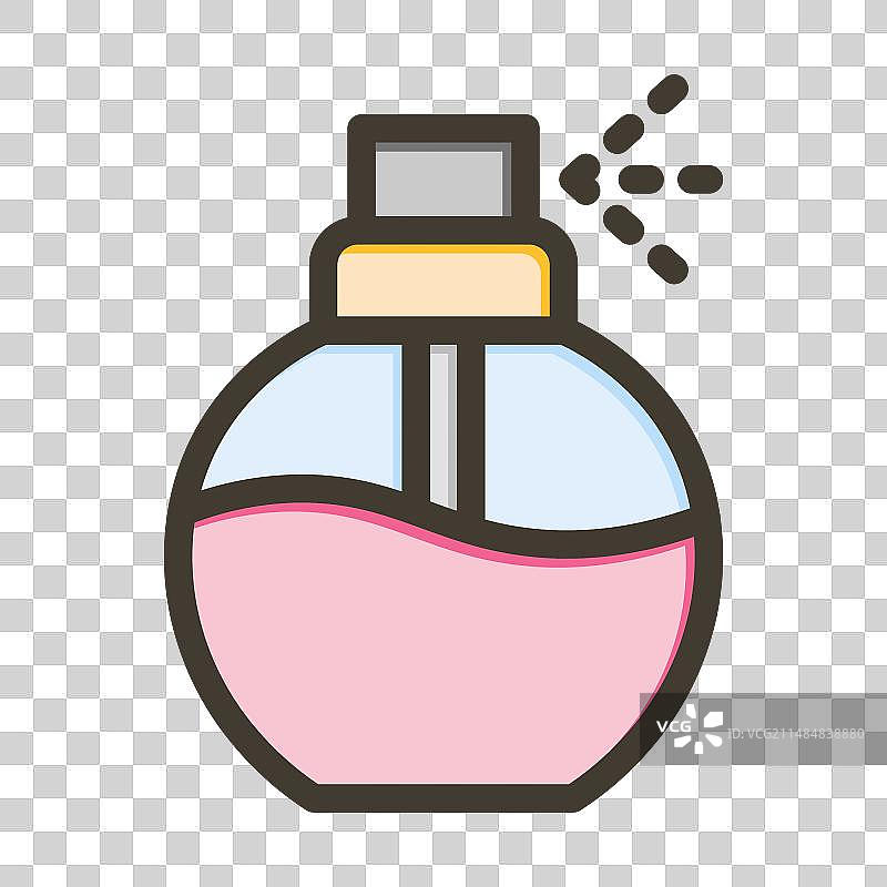 香水粗线填充颜色图标为图片素材
