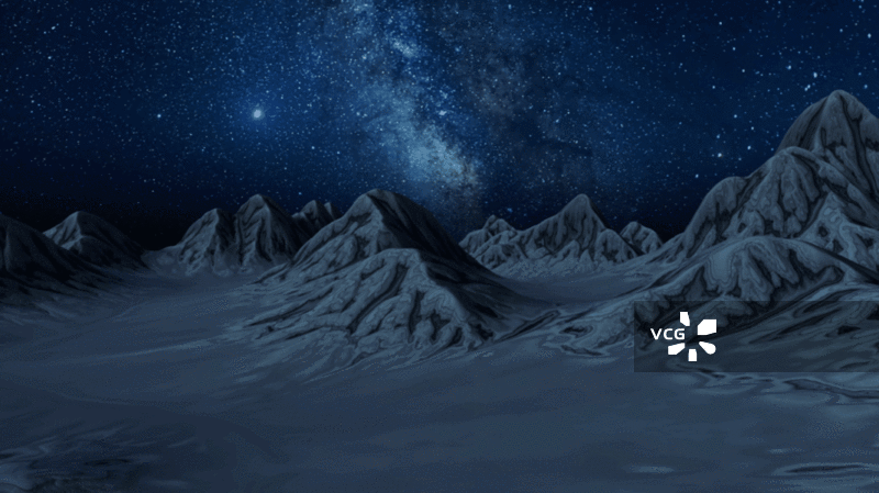 夜晚的山脉地形与夜空3D渲染图片素材